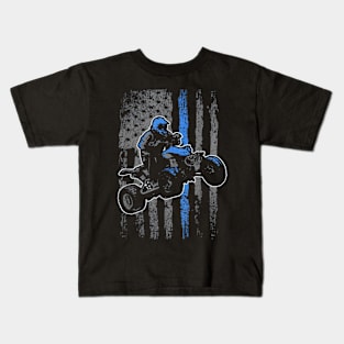 ATV america flag Kids T-Shirt